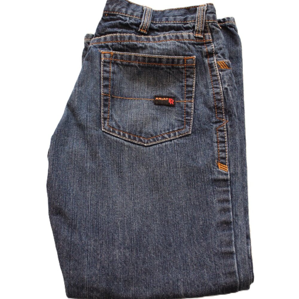 Rugged Workwear Ariat Shale FR Work Jeans Bootcut 100% Cotton Men's 34/30